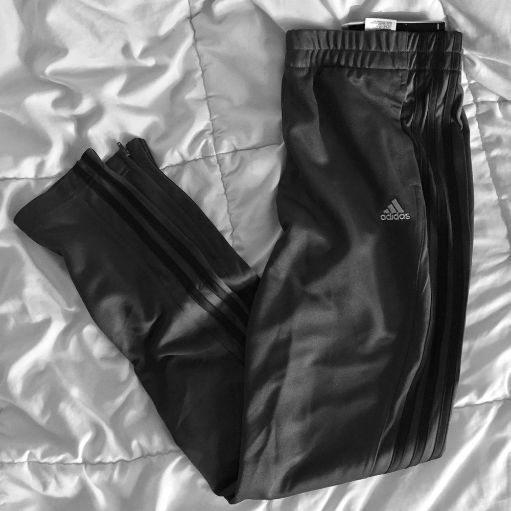 Gray And Black Adidas Climate Sweatpants